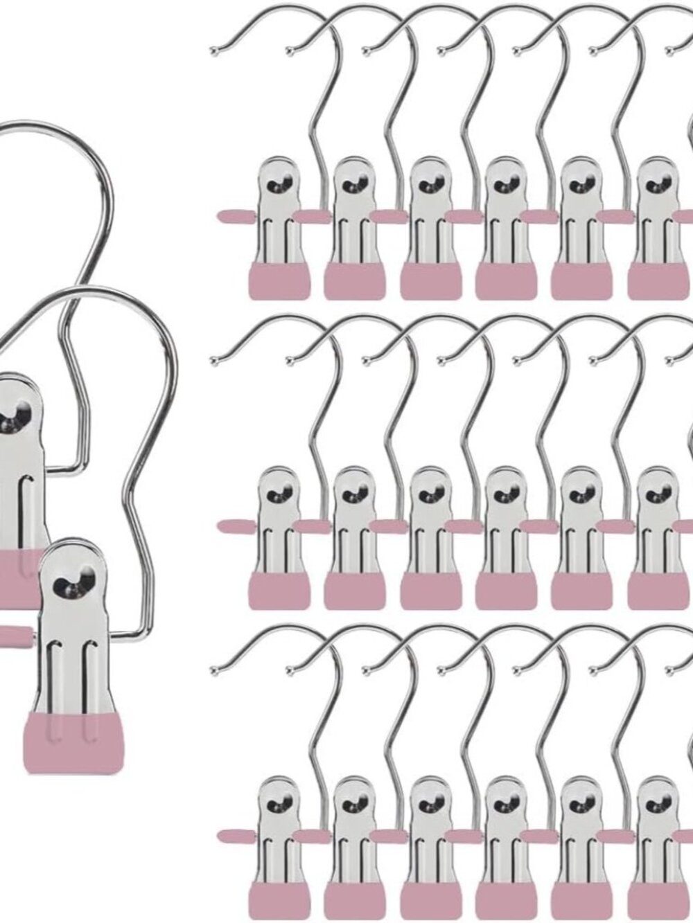 Hangers Clips,Stainless Multi Function Clip Hooks,Laundry Hanging Hooks Clips,Cl
